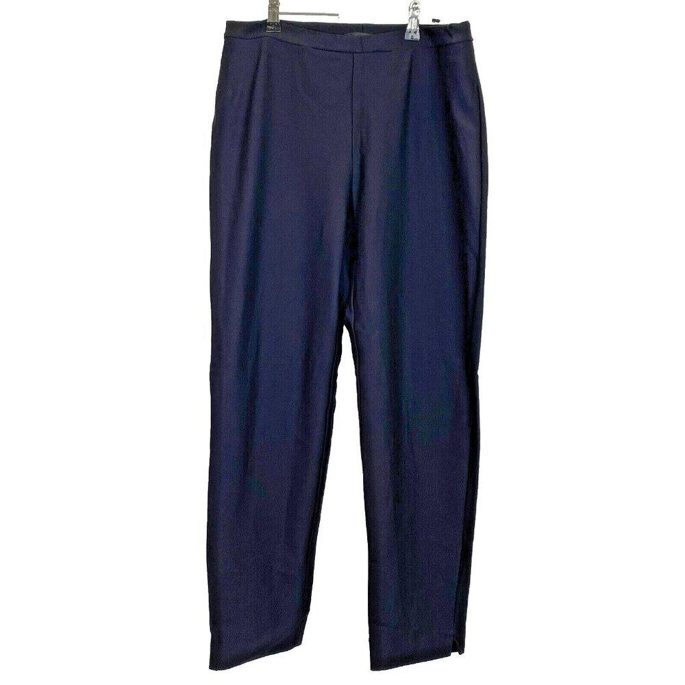 Women's Navy Straight-Leg Dress Pants